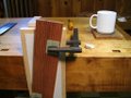 Setup for Cutting Dovetail Tails From Sawhorse